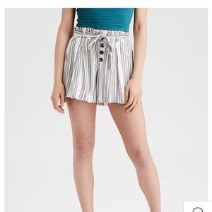 AE High-Waisted Striped Front Runner Shorts